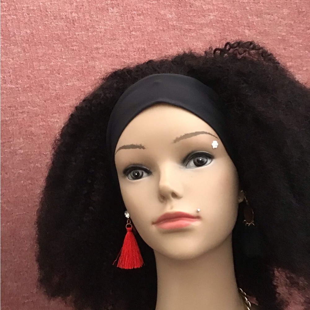 Kinky Synthetic Afro Headband Wig Curly Half Wig For Woman - Picture 11 of 11